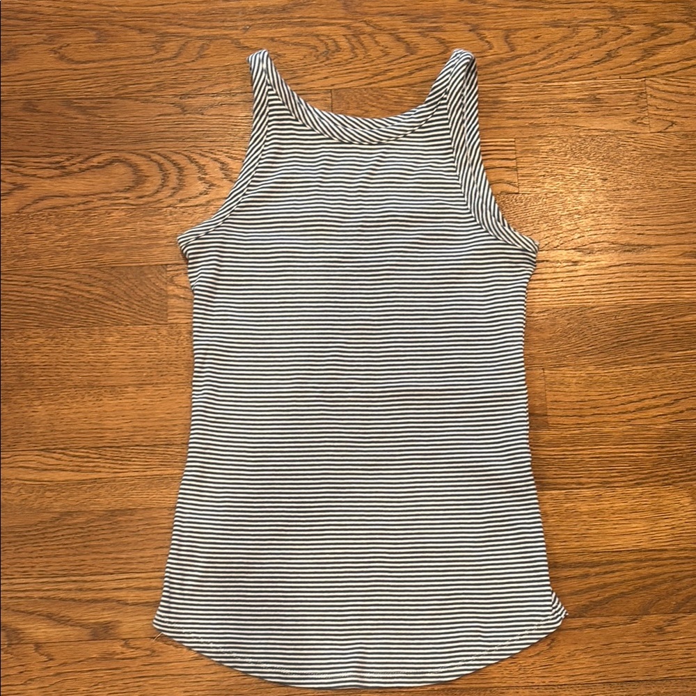 LOFT Blue Sleeveless Scoop Neck Tank Top